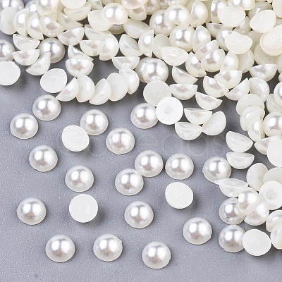 10000pcs ABS Plastic Imitation Pearl Cabochons SACR-S738-4mm-Z24-1