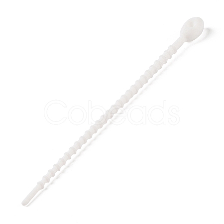 Oval Shape Silicone Cable Zip Ties AJEW-C034-03A-1