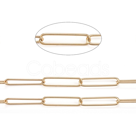 304 Stainless Steel Paperclip Chains CHS-F011-03A-G-1