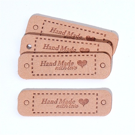 Microfiber Leather Labels DIY-TAC0005-56I-1