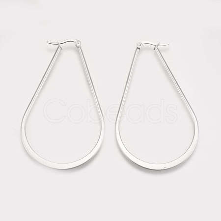 304 Stainless Steel Hoop Earrings X-STAS-K182-26P-1