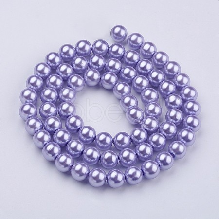 Glass Pearl Beads Strands HY-12D-B25-1