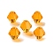 K9 Glass, Imitation Austrian Crystal Beads, Faceted, Bicone, Orange, 6x6x6mm, Hole: 0.9mm