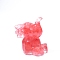 Synthetic Cherry Quartz Glass Display Decoraiton, Reiki Energy Stone Display Decorations, Elephant, 50x50x70mm