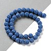 Synthetic Lava Rock Dyed Beads Strands G-H311-08C-09-2