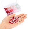 560Pcs 8 Style Transparent Spray Painted & Electroplate Transparent  Glass Beads GLAA-LS0001-07-2