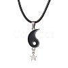 2Pcs 2 Style Yin Yang Matching Couple Necklaces Set NJEW-JN04578-5