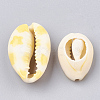 Printed Natural Cowrie Shell Beads X-SHEL-S274-03-3