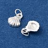 925 Sterling Silver Shell Charms with Jump Rings STER-K181-07S-2