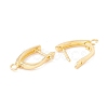 Brass Hoop Earring Findings with Latch Back Closure KK-P217-23G-2