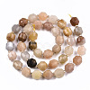 Natural Golden Silk Jade Beads Strands G-S362-057B-2
