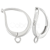 Anti-Tarnish Beebeecraft 2 Pairs Rhodium Plated 925 Sterling Silver Hoop Earring Findings STER-BBC0005-98-1