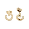Vacuum Plating 304 Stainless Steel Stud Earrings for Women EJEW-A048-32G-2
