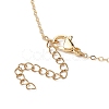 Planet Brass Cubic Zirconia Pendant Necklace NJEW-JN04936-5