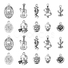 100Pcs 10 Style Tibetan Style Alloy Pendants TIBEP-CJ0001-85-1