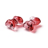Transparent Spray Painted Glass Beads X-GLAA-I050-11-3