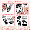 3 Sheets 3 Styles Flower PVC Waterproof Decorative Stickers DIY-WH0404-057-3