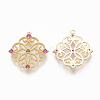 Brass Micro Pave Cubic Zirconia Pendants ZIRC-Q014-064G-01-1