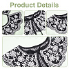 Detachable Fibre Lady's Flower Pattern Embroidered False Collars AJEW-WH0347-09-4