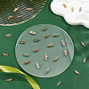 GOMAKERER 18Pcs 3 Colors Brass Micro Pave Clear Cubic Zirconia Slide Charms KK-GO0001-29-4