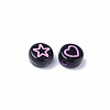 Opaque Black Acrylic Beads MACR-S273-45A-3