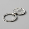 Alloy Keychain Cabochon Settings FIND-WH0117-24P-2