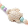 Beach Turtle Synthetic Turquoise Link Bracelets BJEW-JB10238-02-2