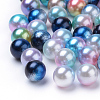 Rainbow Acrylic Imitation Pearl Beads OACR-R065-5mm-A-1