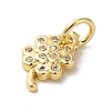 Brass Micro Pave Clear Cubic Zirconia Pendants KK-R162-006B-G-2