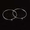 Silver Color Plated Brass Earring Hoops X-EC067-4S-1