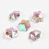 Faceted K9 Glass Charms EGLA-P026-F-2