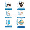 Kissitty 44Pcs 22 Styles Light Gold Plated Alloy Kitten Pendants ENAM-KS0001-03-14