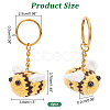  DIY 3D Bee Charm Keychain Making Kit DIY-NB0007-27-2
