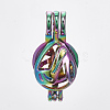 Plated Alloy Bead Cage Pendants PALLOY-S119-016-1