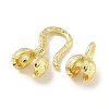 Brass Hook and S-Hook Clasps KK-P284-04G-01-2