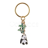 Panda & Bamboo Alloy Enamel Pendant Keychains KEYC-JKC00629-03-1