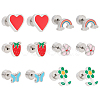 ANATTASOUL 6 Pairs 6 Style 304 Stainless Steel Stud Earrings for Women EJEW-AN0004-66-1