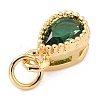 Real 18K Gold Plated Brass Inlaid Cubic Zirconia Charms ZIRC-L100-077G-5