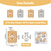 DICOSMETIC 8Pcs Brass Pave Clear Cubic Zirconia Box Clasps KK-DC0002-92-2