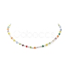 Glass Seed Beaded Necklace for Women NJEW-JN04276-5