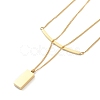 304 Stainless Steel Pendant Necklaces for Valentine's Day NJEW-K118-24G-2
