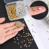 SOFPLATE 200Pcs 2 Colors Brass Crimp Beads Covers KK-SP0001-90B-3