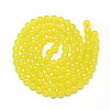 Baking Painted Glass Beads Strands X-DGLA-Q023-8mm-DB10-2