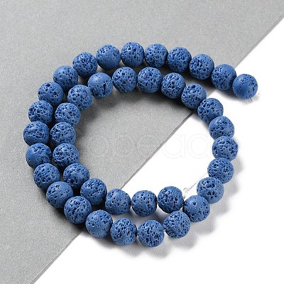 Synthetic Lava Rock Dyed Beads Strands G-H311-08C-09-1