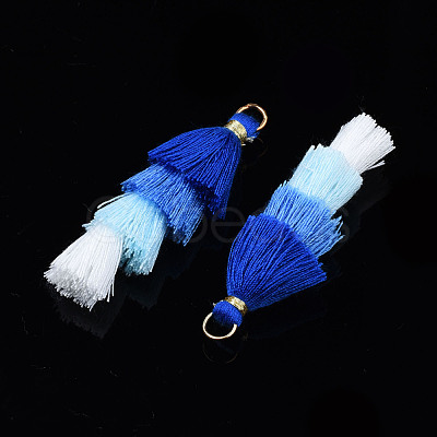 Polycotton(Polyester Cotton) Layered Tassel Big Pendant Decorations FIND-T052-16-08-1