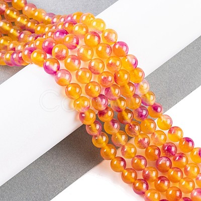 Natural Malaysia Jade Beads Strands G-A146-8mm-C15-1