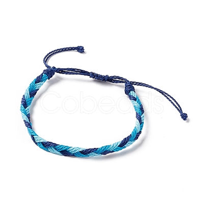 3Pcs 3 Style Plastic Braided Bead Bracelets Set BJEW-B065-08C-1