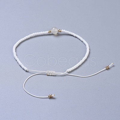 Nylon Thread Braided Beads Bracelets BJEW-JB04346-09-1