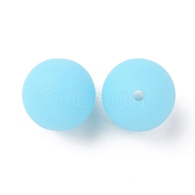 Luminous Round Food Grade Silicone Beads SIL-TAC0007-04C-1