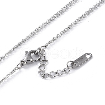 Ion Plating(IP) 304 Stainless Steel Cable Necklaces NJEW-G081-08P-1